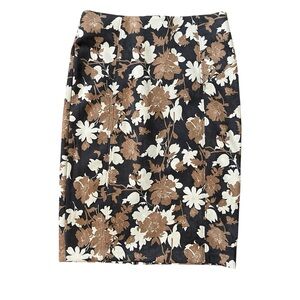 Marc New York Black and Brown Floralโ Pencil Skirt